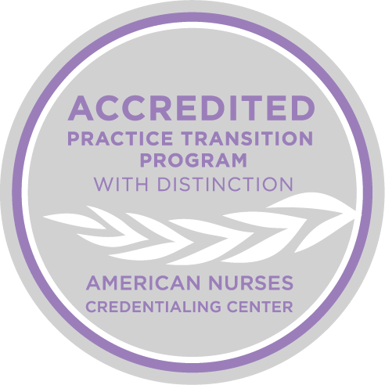 ANCC Accredited with Distinction PTAP Logo purple