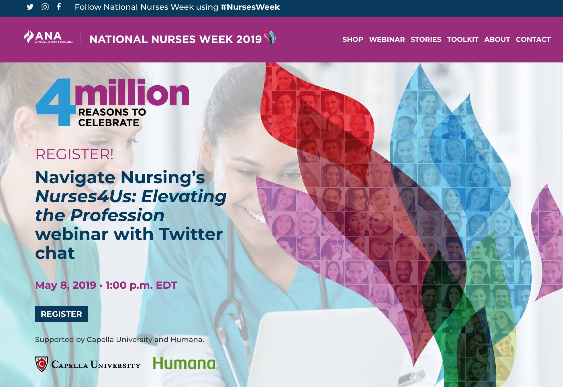 ANA Nationwide Nurses 7 days 2019 image regarding Printable Nurses Week Games called ANA Nationwide Nurses 7 days 2019